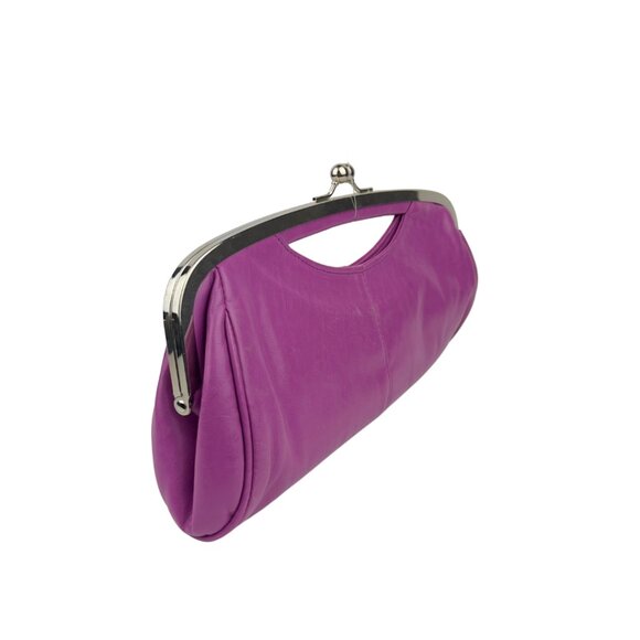 Purple Leather Clutch - Picture 2 of 3